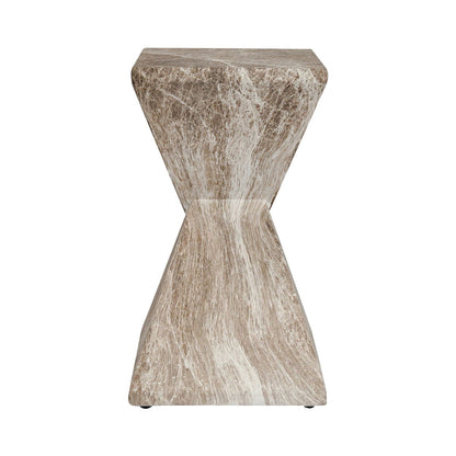 Adler - Outdoor Concrete Accent Table - Brown/Ivory