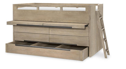 District - Complete Captains Bed - Weathered Oak
