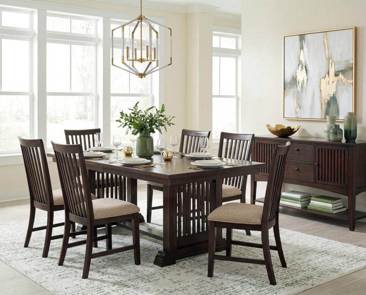 Caldwell - Complete Dining Table - Espresso