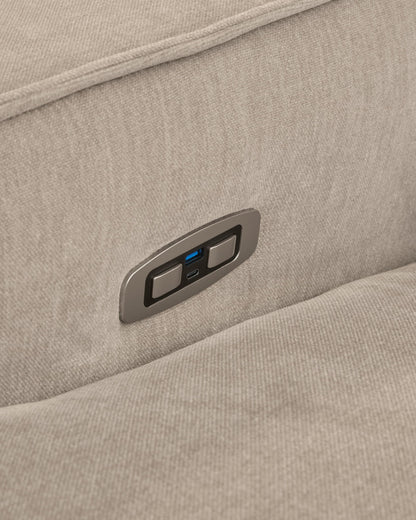 Carceri - 2-Piece Power Reclining Sectional Loveseat - Cashmere