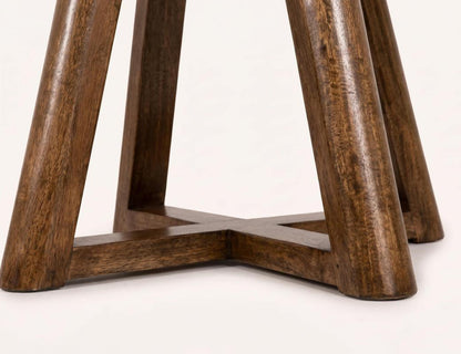 Silver - Round Dining Table - Brown