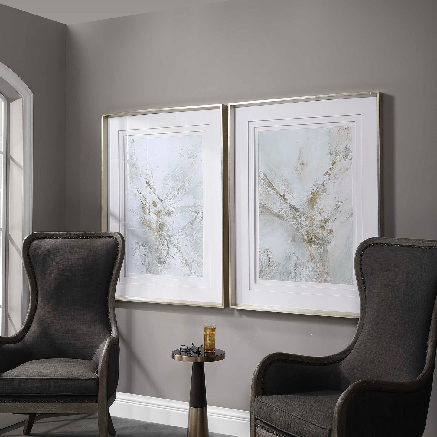 Ethos - Framed Abstract Print - Gold