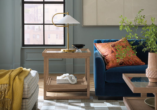 Sonnet - Rectangular End Table - Gray
