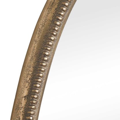 Ellis - Beaded Oval Mirror - Brass
