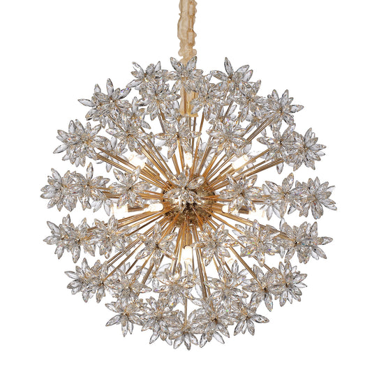 Michael Amini Lighting - Bouquet 18-Light Round Crystal Chandelier - Gold