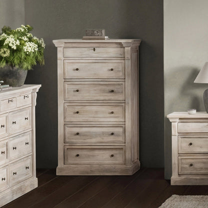 Adelaide - 6 Drawer Chest - Natural Cream Wash