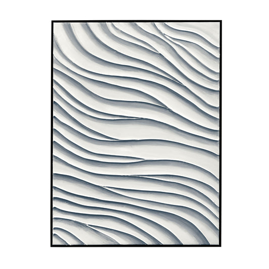 Ripples Canvas Art - White