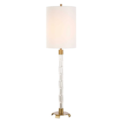 York - Crystal Buffet Lamp - Brass
