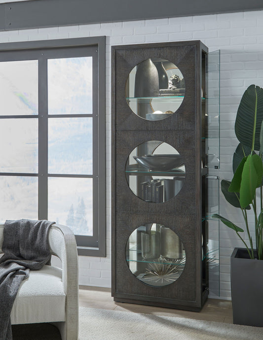 Pulaski Accents - Side Entry Curio Cabinet - Dark Wood