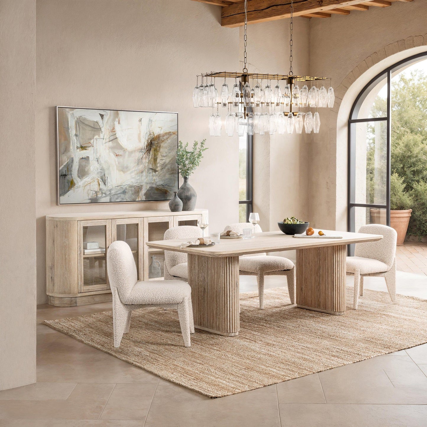 Vander - Oak Wood 84" Dining Table