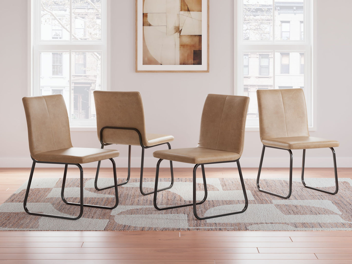 Pharwynn - 5 Pc. - Dining Room Table, 4 Side Chair - Black