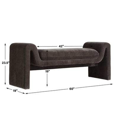 Manson - Modern Bench - Charcoal
