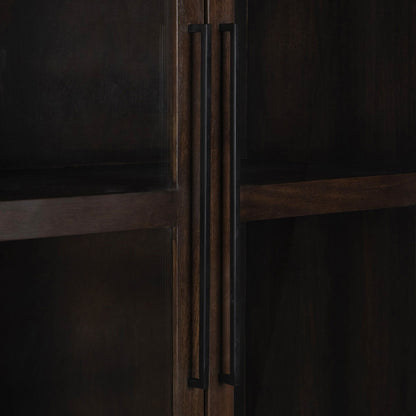Rogers - Solid Wood Tall Cabinet - Dark Brown