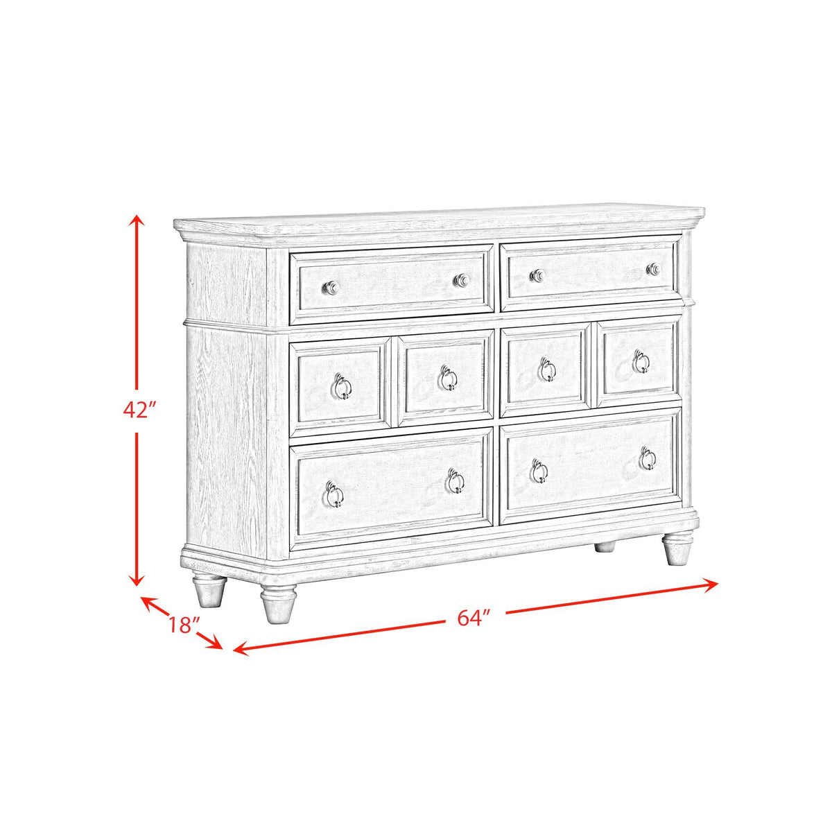 Whit-Ash - Panel Bedroom Set With Door Chest