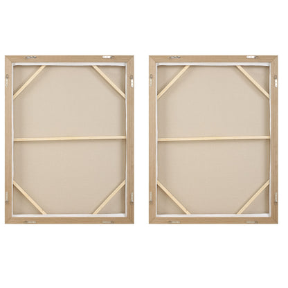 Molten Patina - Framed Canvases (Set of 2) - Dark Brown