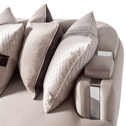 Carmela - Mansion Sofa - Zinc / Chrome