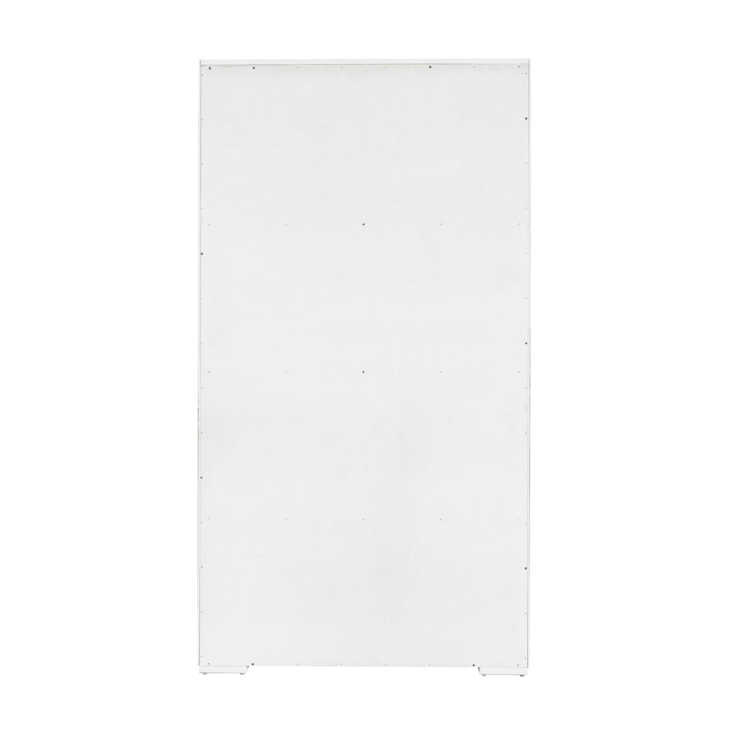 Contemporary 4-Shelf Sliding Door Bookcase - White / Black