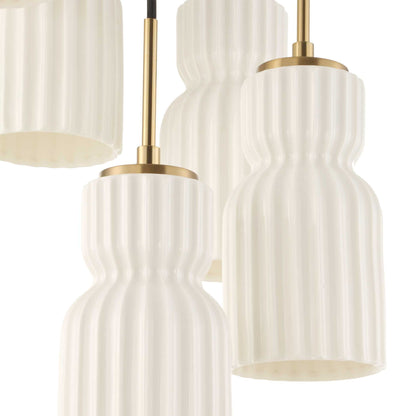 Vanier - 5 Light Cluster Pendant - Gold