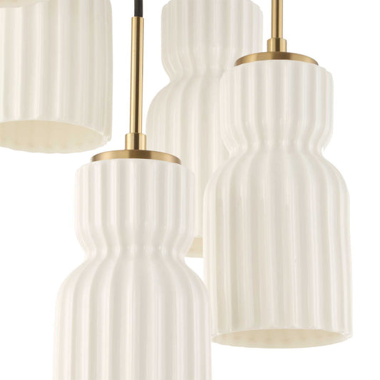 Vanier - 5 Light Cluster Pendant - Gold