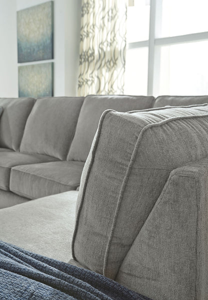 Altari - Right Arm Facing Corner Chaise With Sleeper 2 Pc Sectional - Alloy