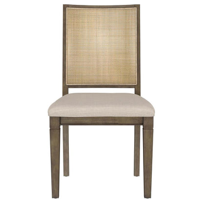 Matisse - Woven Rattan Back Dining Side Chair Brown (Set of 2) - Dark Brown