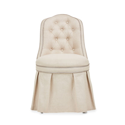 Villa Cherie - Tufted Vanity Chair - Frosted Pearl