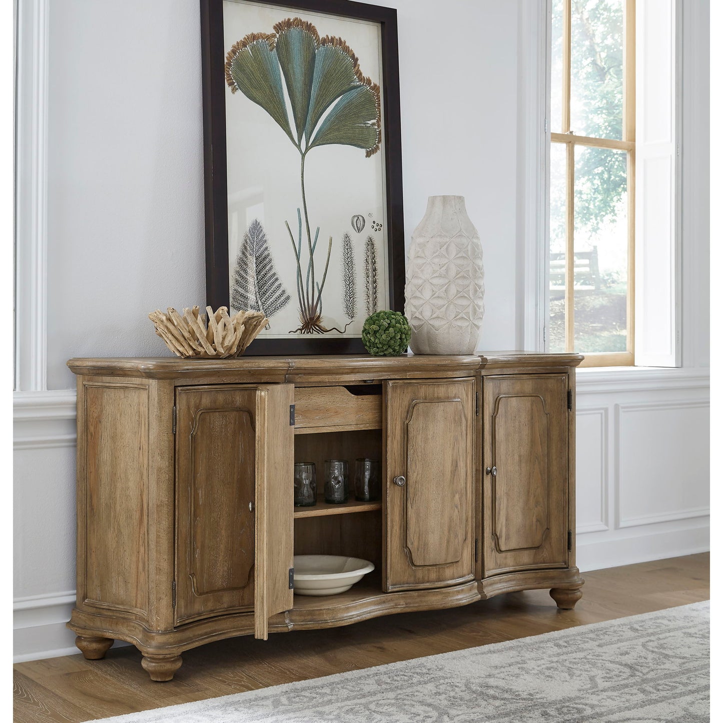 Weston Hills - 4 Door Buffet - Flax Seed