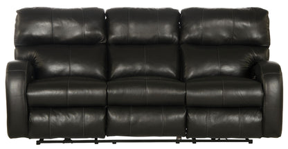 Angelo - Leather Power Reclining Sofa - Black