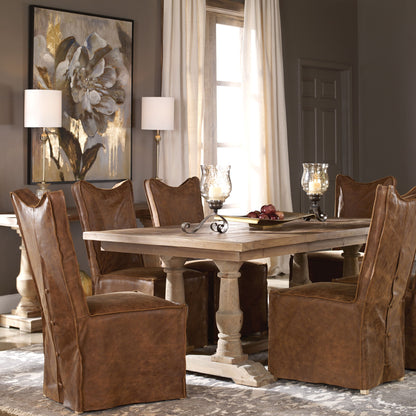 Stratford - Salvaged Wood Dining Table - Light Brown