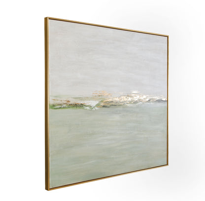Coastal Horizon Framed Canvas - Green