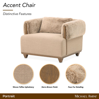 Portrait - Accent Chair - Toffee / Sienna Brown
