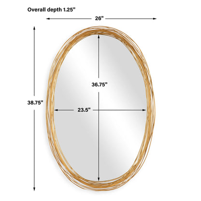 Gillian - Oval Mirror - Gold