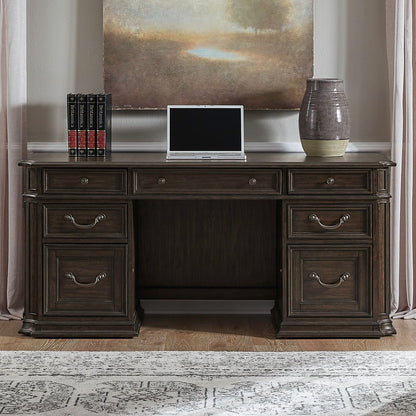 Providence Park - Jr Executive Credenza Top - Chateau Brown