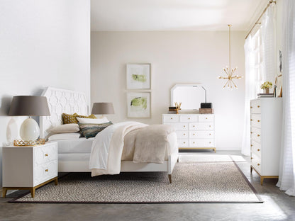 Chelsea - Bureau - White With Gold Accents