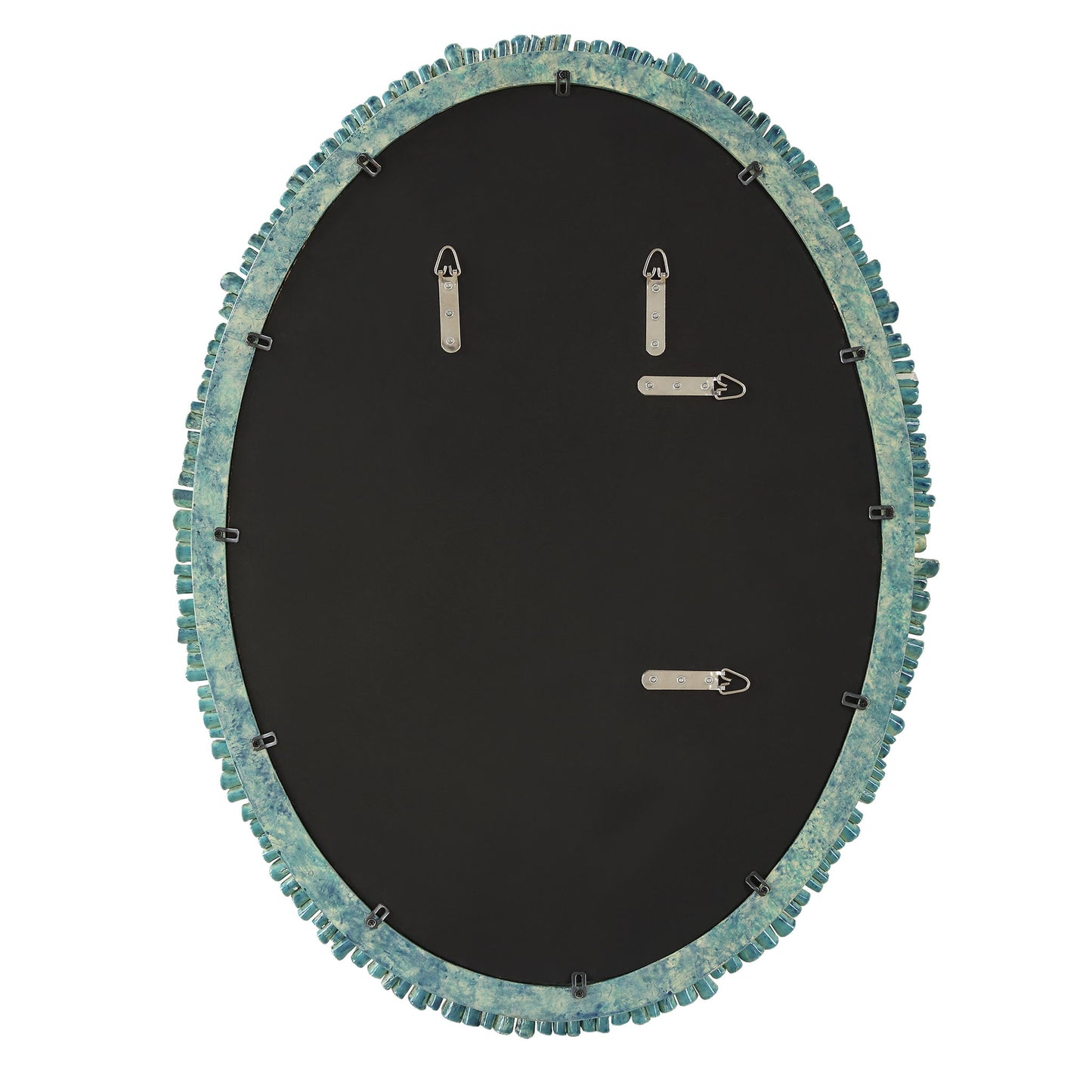 Bonaire - Oval Mirror - Teal Blue
