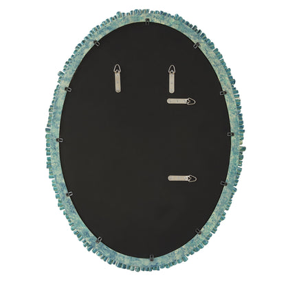 Bonaire - Oval Mirror - Teal Blue
