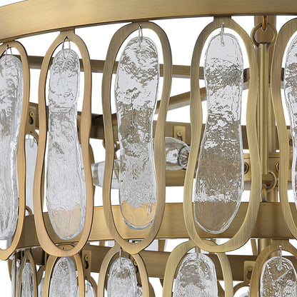 Aurelie - 9 Light Round Pendant - Brass