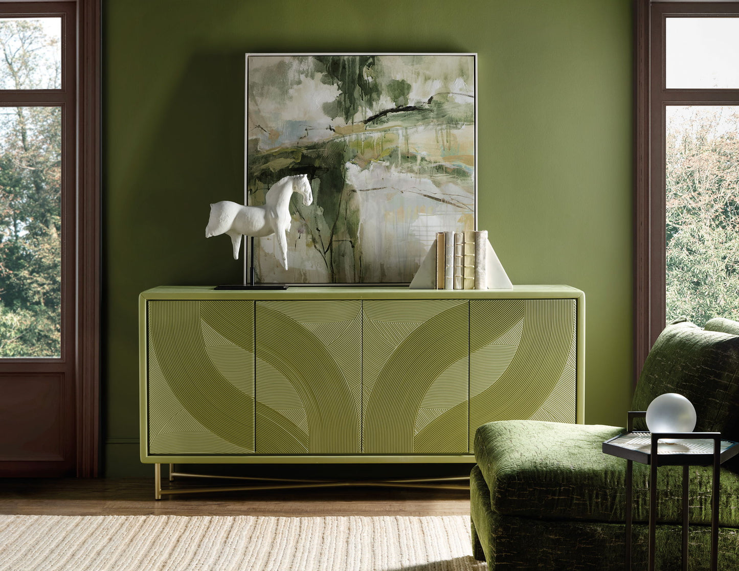 Commerce And Market - Into The Woods Credenza - Green