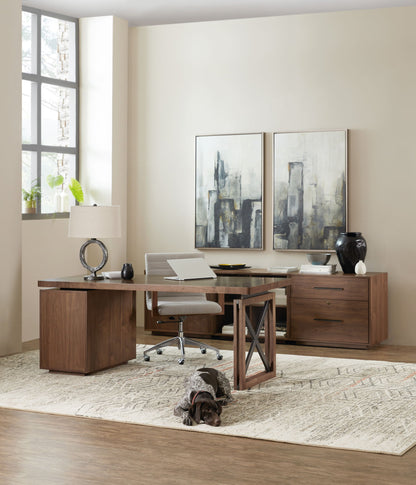 Elon - Bunching Short Bookcase - Dark Brown