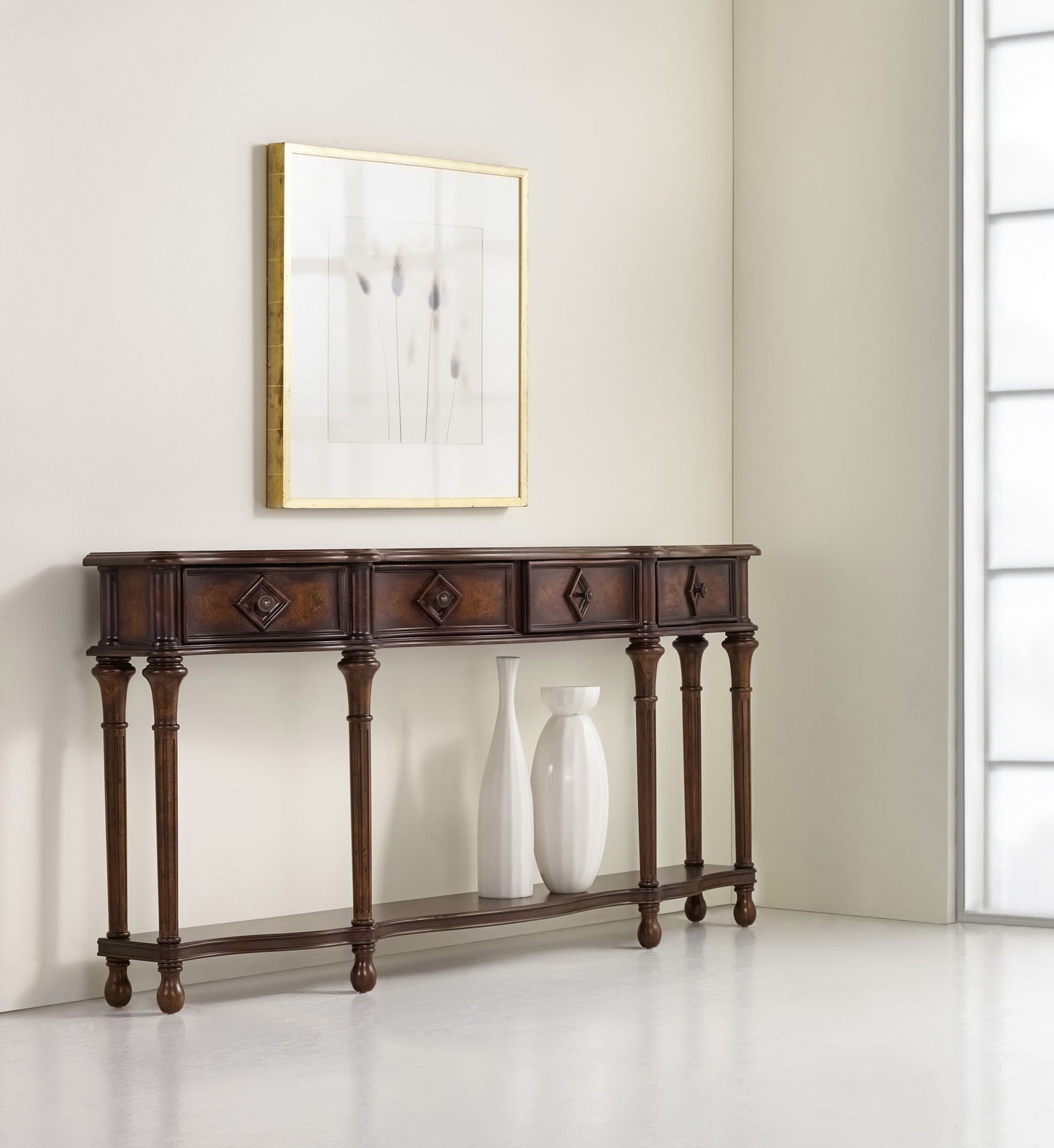 Melange - 72" Hall Console - Dark Brown