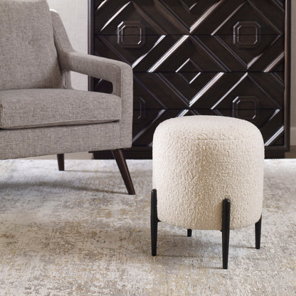 Arles - Shearling Brass Ottoman