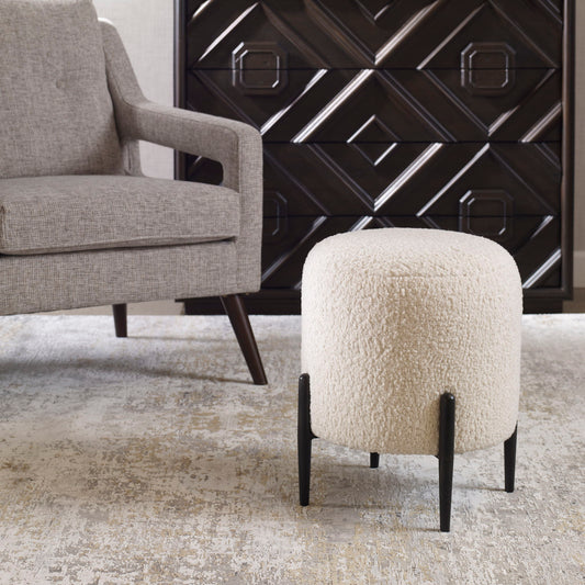 Arles - Shearling Brass Ottoman