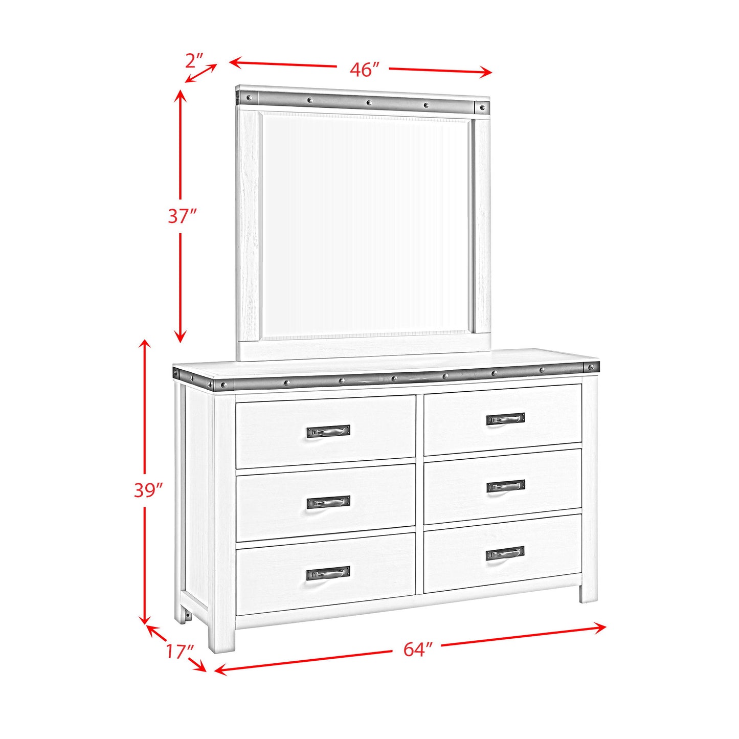 Wade - Youth 6-Drawer Dresser