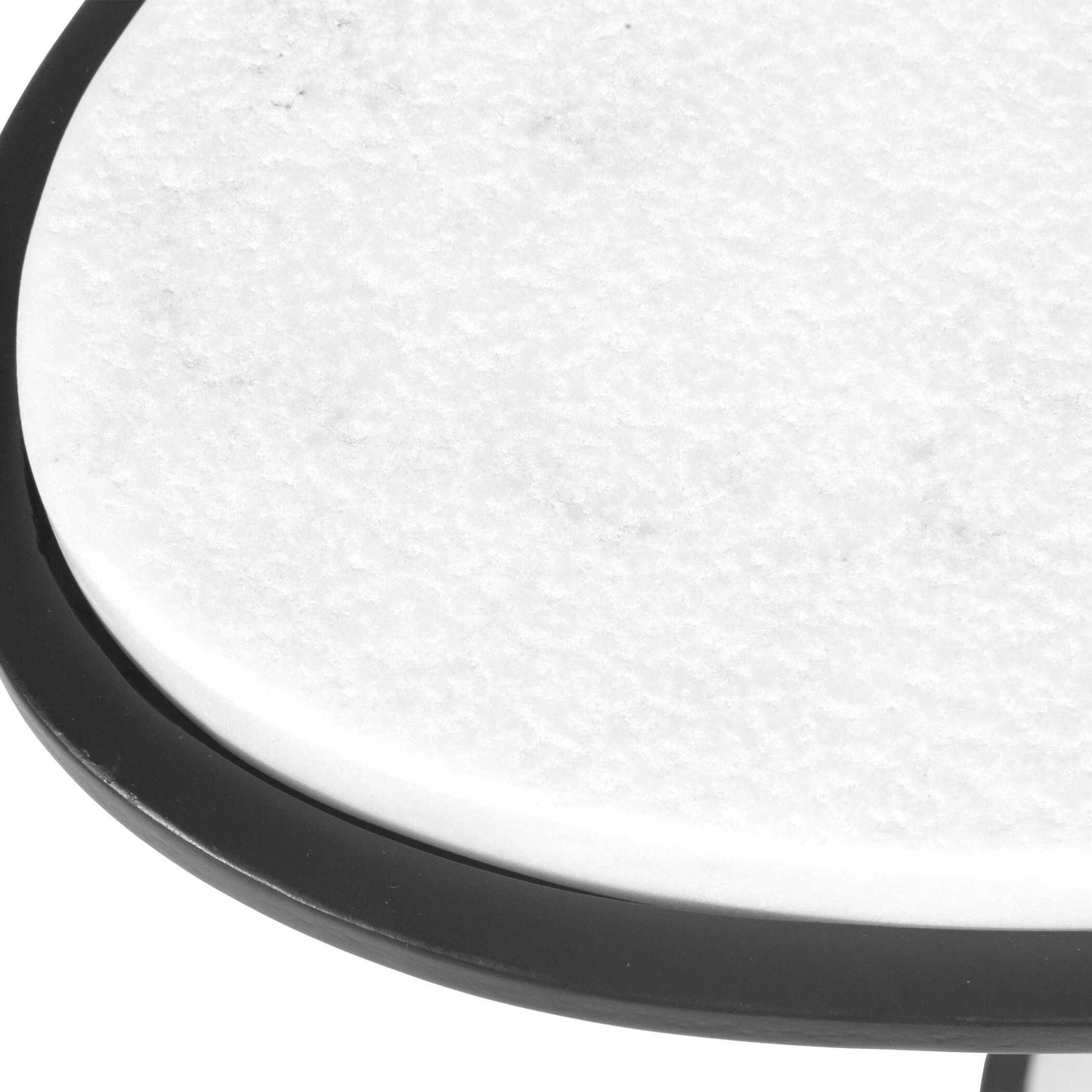 Morro - Marble Side Table - White / Black