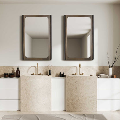 Fischer - Curved Edge Mirror - Gold Bronze