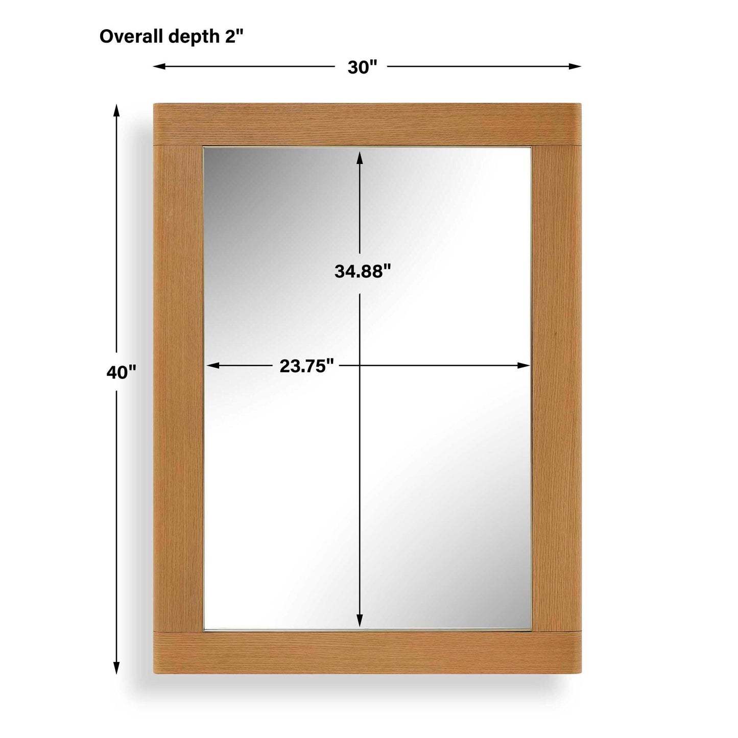 Bishop - Gunstock Oak Mirror - Woodtone