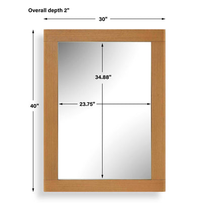 Bishop - Gunstock Oak Mirror - Woodtone
