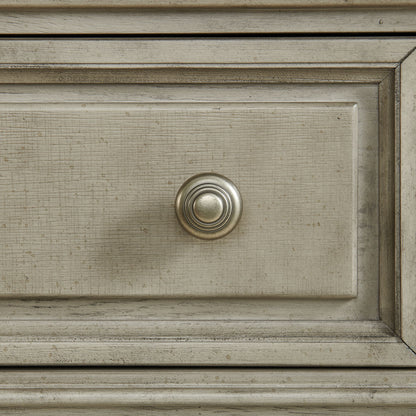 Whit-Ash - 5-Drawer Door Chest - Light Gray