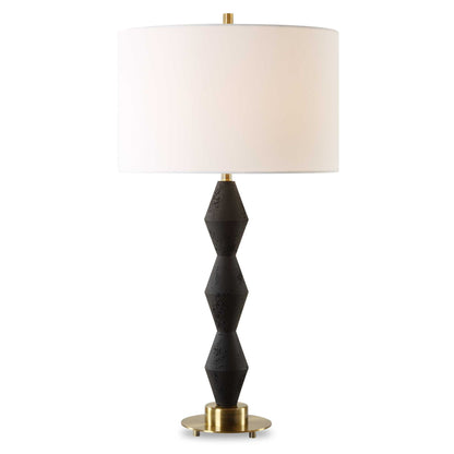 Threefold - Black Stone Table Lamp