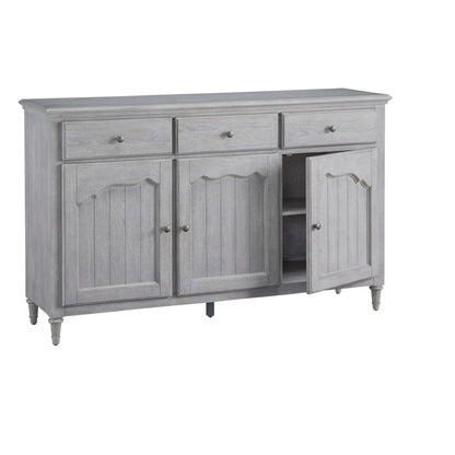 Pulaski Accents - 3-Door Credenza With Storage Drawers - Light Gray